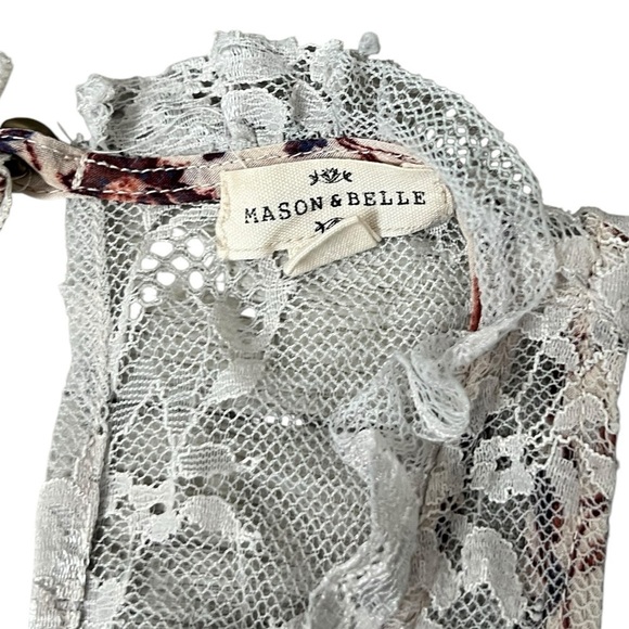 Mason & Belle Floral Sleeveless High Neck Maxi Dress - Size Small - Picture 10 of 14